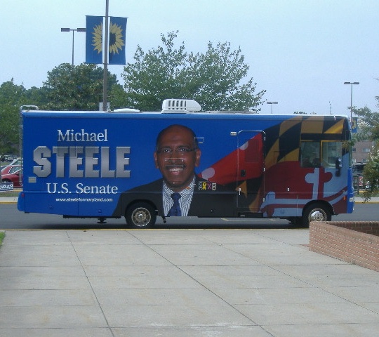 Michael Steele's ride on his 24-county Maryland tour.